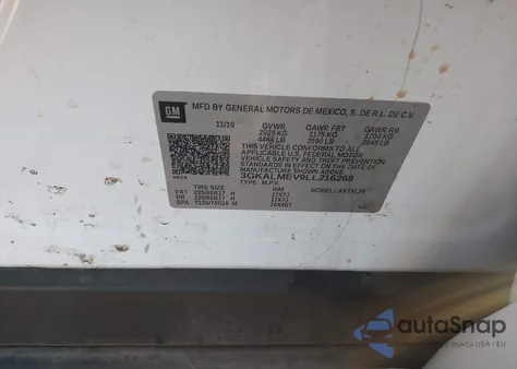 2020 GMC Terrain Fwd Sle из США, поврежденный, VIN 3GKALMEV9LL216268